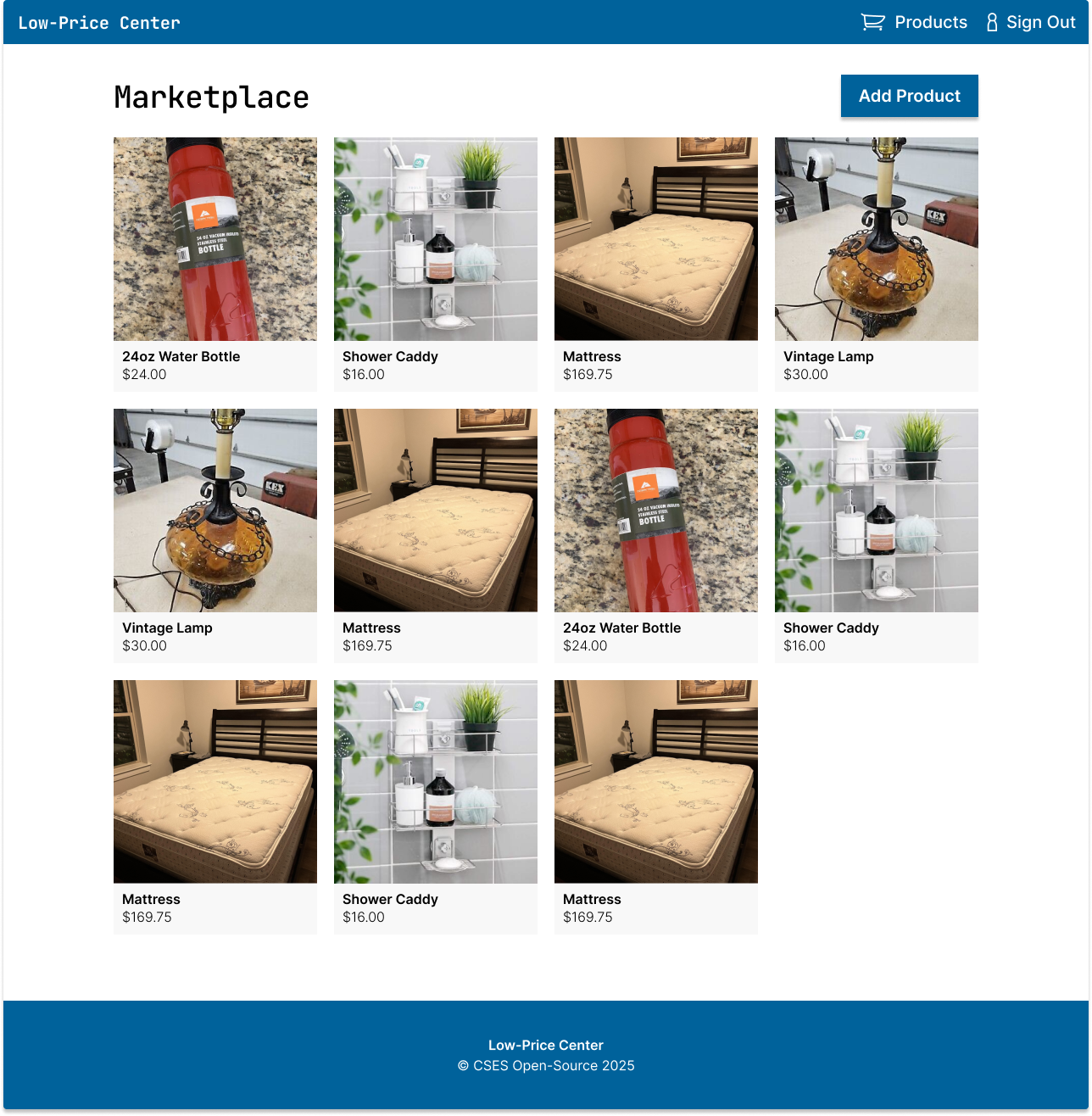 Before - Product Listings