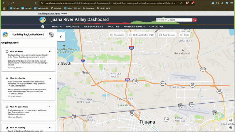 Tijuana River Valley Dashboard Walkthrough